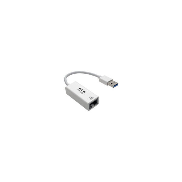 EATON-TRIPPLITE-USB-3.0-to-Gigabit-Ethernet-NIC-Network-Adapter-10/100/1000Mbps-White