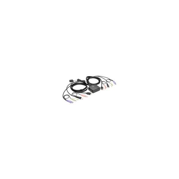 EATON-TRIPPLITE-2-Port-USB/HD-Cable-KVM-Switch-with-Audio/Video-Cables-and-USB-Peripheral-Sharing