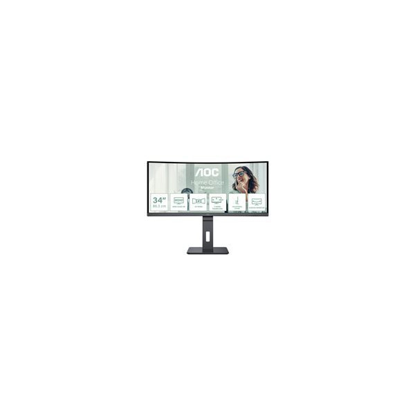 AOC-CU34P3CV-34p-VA-3440x1440-21:9-4ms-HDMI-DP-USB-Black