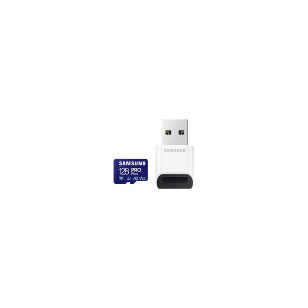 SAMSUNG-PRO-Plus-microSD-128Go-Up-to-180Mo/s-Read-and-130Mo/s-Write-speed-with-Class-10-4K-UHD-incl.-Card-reader-2023