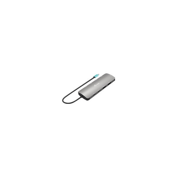 I-TEC-USB-C-Metal-Nano-Dock-2x-HDMI-1x-GLAN-2x-USB-3.2-2x-USB2.0-1x-USB-C-3.2-Gen.1-Data-1x-USB-C-100W-PD-Sans-Ali
