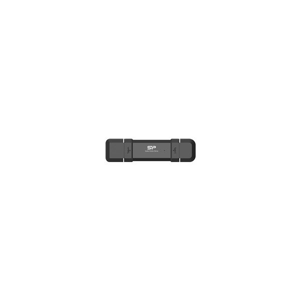SILICON-POWER-DS72-500Go-USB-A-USB-C-1050/850-Mo/s-External-SSD-Black