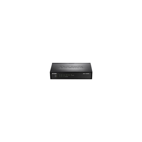 D-LINK-Switch-metallique-Fast-Ethernet-non-manageable-8-ports-10/100Mbps-dont-4-ports-PoE---format-bureau