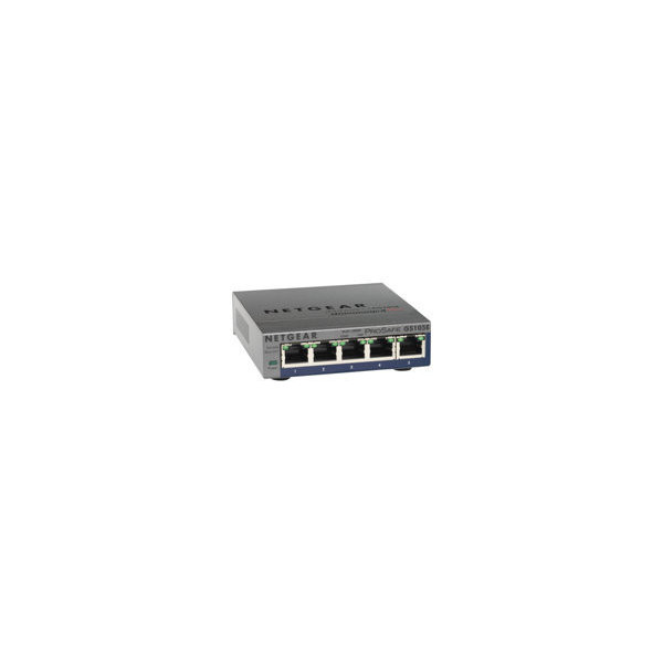 NETGEAR-Switch-configurable-ProSAFE-Plus-GS105Ev2---5-ports-10/100/1000-RJ45-boitier-metal