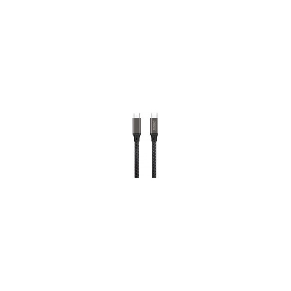 URBAN-FACTORY-E-Mark-USB-C-to-USB-C-cable-2m-Over-molded-head-with-a-space-gray-aluminum-finish-E-Mark-standard