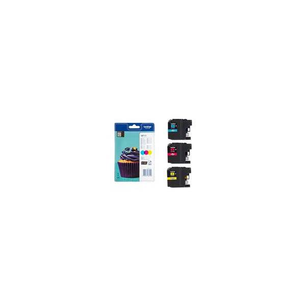 BROTHER-LC-123-cartouche-dencre-cyan--magenta-et-jaune-capacitï¿½-standard-1-pack-blister-sans-alarme