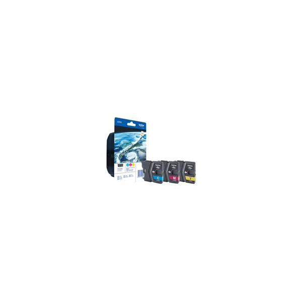BROTHER-LC-985-cartouche-d-encre-cyan--magenta-et-jaune-capacitï¿½-standard-3-x-260-pages-3-pack-blister-sans-alarme
