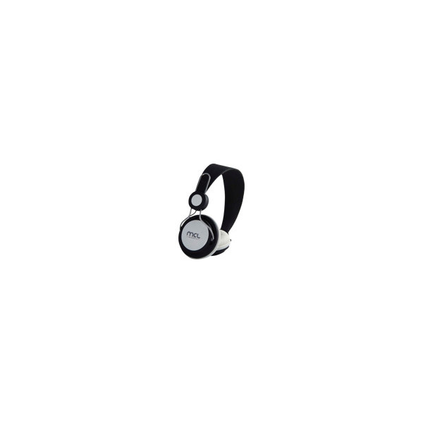 MCL-Casque-stï¿½rï¿½o-avec-micro-intï¿½grï¿½-(jack-4-voies)---1.20m-Blanc-et-Noir