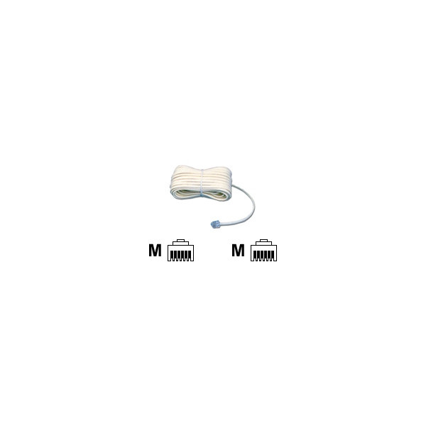 MCL-Cï¿½ble-RJ11-6/4-Mï¿½le-/-Mï¿½le-3m