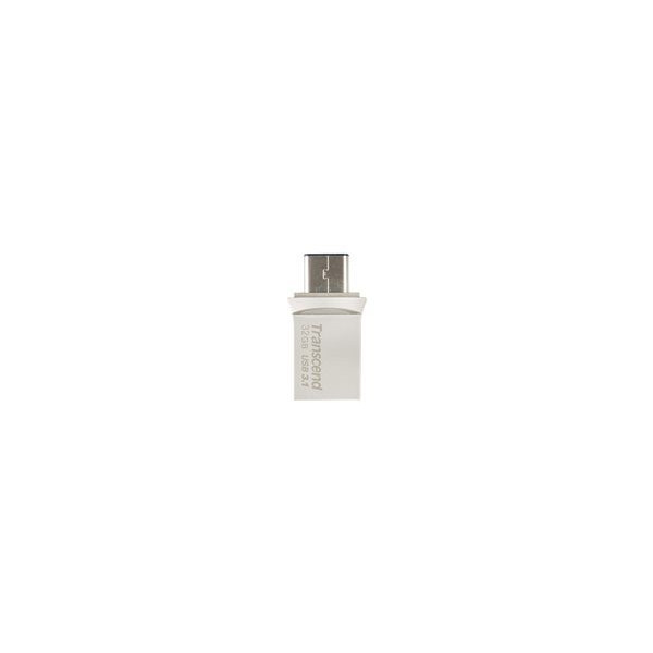 TRANSCEND-32Go-Clï¿½-USB3.1-Gen-1--On-The-Go---Type-A-et-C---Argentï¿½e