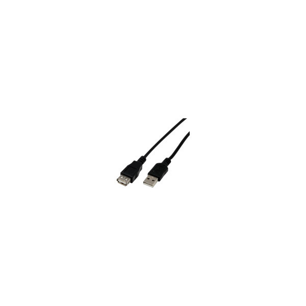 MCL-Rallonge-USB-2.0-type-A-mï¿½le-/-femelle---5m-Noir-----(P)