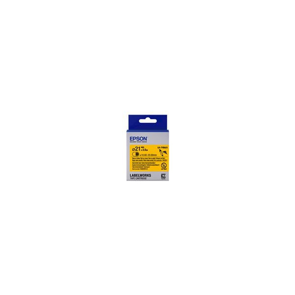 EPSON-Ruban-LK-7YBA21---Gaine-thermorï¿½tractable-HST-Noir/Jaune-d21/2-5