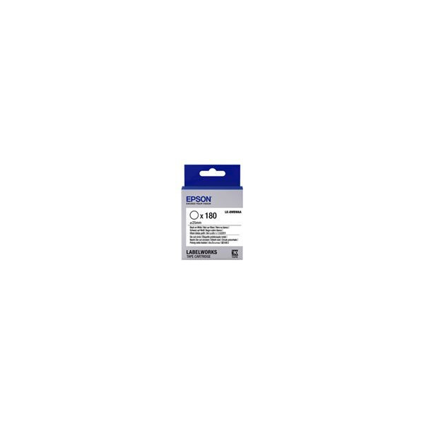 EPSON-Ruban-LK-8WBWAA---ï¿½tiquette-prï¿½dï¿½coupï¿½e-ronde-Noir/Blanc-d25/180