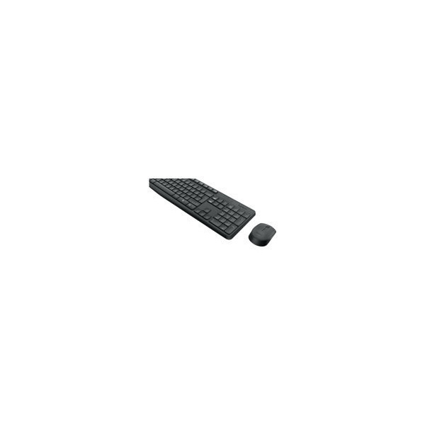 LOGITECH-MK235-Wireless-Keyboard&Mouse-GREY-Clavier-QWERTY-(US)