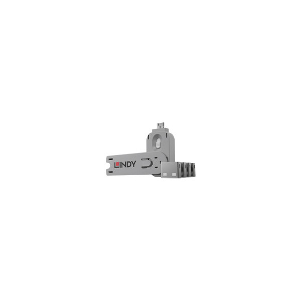 LINDY-Clï¿½-USB-et-4-bloqueurs-de-ports-USB-Blanc