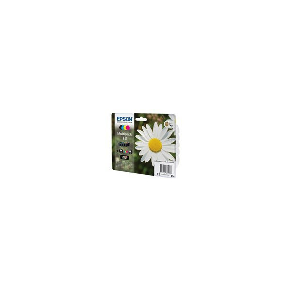 EPSON-18-cartouche-d-encre-noir-et-tricolore-capacitï¿½-standard-15.1ml-4-pack-blister-sans-alarme