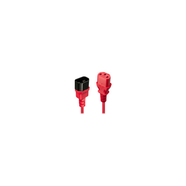LINDY-1m-IEC-Extension-Lead-Red