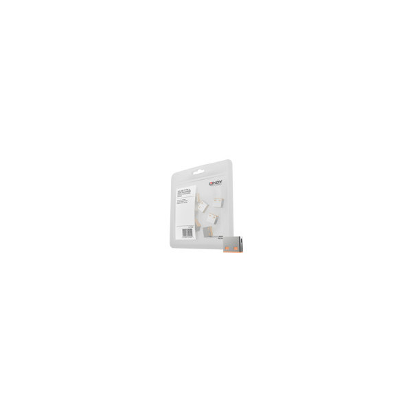 LINDY-Bloqueurs-de-ports-USB-10-piï¿½ces-Orange