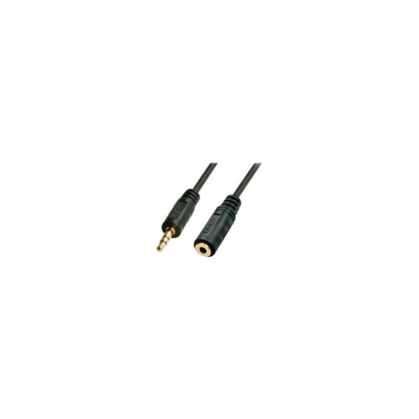 LINDY-Audio-Extension-3.5mm-Stereo-3m-3.5mm-St.Jack-m/f-gold-plated