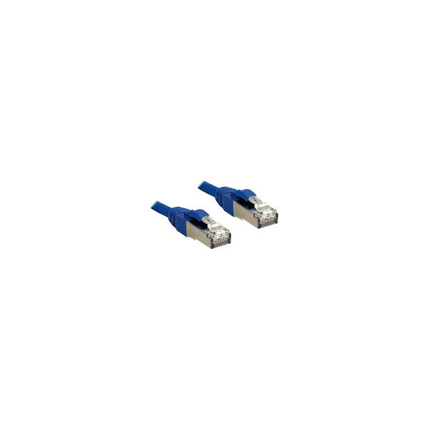 LINDY-Cat.6A-S/FTP-PIMF-LSOH-Blue-0.3m-Patch-Cable
