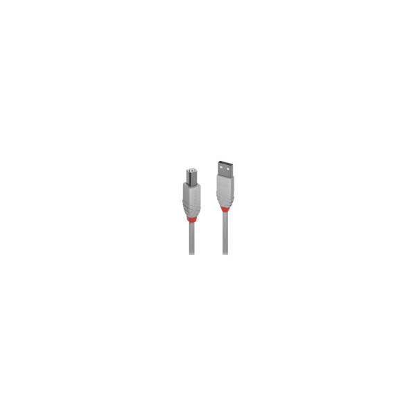 LINDY-3m-USB-2.0-Type-A-to-B-Cable-Anthra-Line-USB-Type-A-Male-to-B-Male-cool-grey