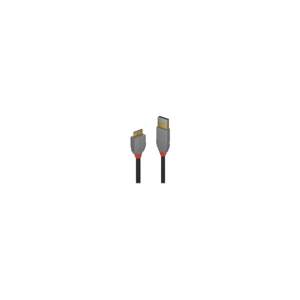 LINDY-Cï¿½ble-USB-3.0-Type-A-vers-Micro-B-Anthra-Line-0.5m