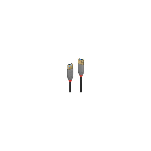 LINDY-0.5m-USB-3.0-Type-A-extension-cable-A-male-/-female-Anthra-Line