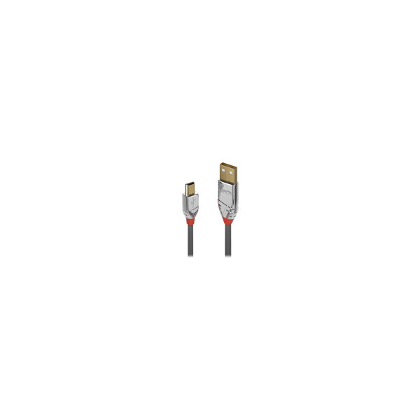 LINDY-3m-USB-2.0-Type-A/Mini-B-Cable-Cromo-Line-480Mbit/s