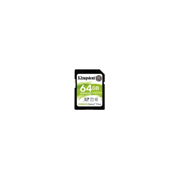 KINGSTON-64GB-SDXC-Canvas-Select-Plus-100R-C10-UHS-I-U1-V10