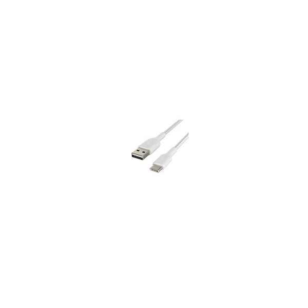 BELKIN-Cï¿½ble-tressï¿½-USBA-USBC-0.15m-blan