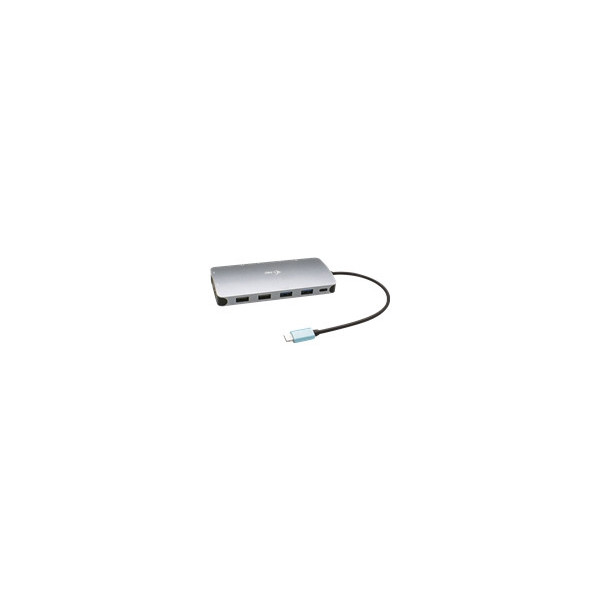 I-TEC-USB-C-Metal-Nano-Dock-2xDP-1xHDMI-1xGLAN-1xAudio/Mic-2xUSB-3.1-2xUSB-2.0-1xUSB-C-Data-1xUSB-C--sans-alimenta