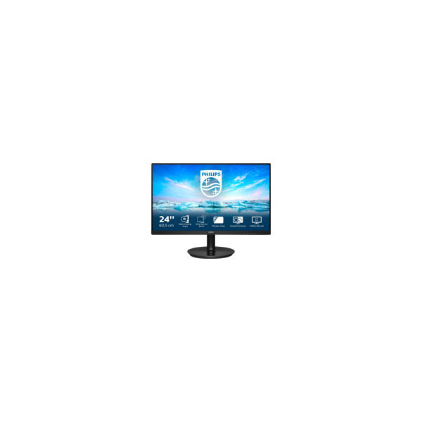PHILIPS-241V8L/00-23.8p-VA-LCD-FHD-1920x1080-16:9-3000:1-250cd/m2-4ms-VGA-HDMI
