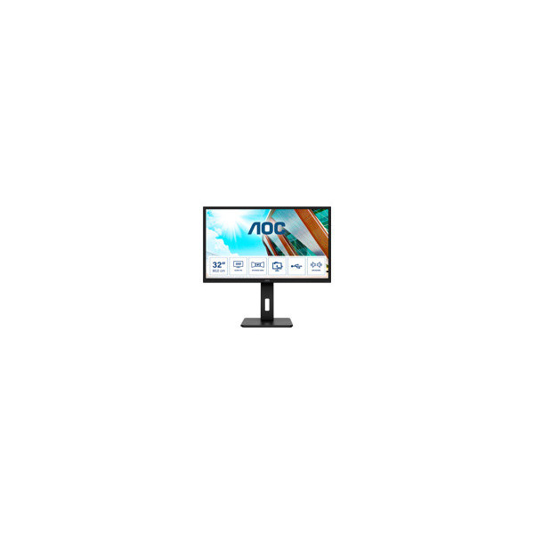 AOC-Q32P2-31.5p-IPS-QHD-2560x1440-16:9-1000:1-250cd/m2-75Hz-4ms-2xHDMI-DP-4xUSB-3.2-Speakers