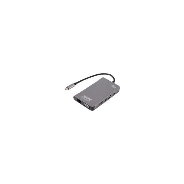 URBAN-FACTORY-Hubee-Plus-USB-C-Mobile-Station-RJ45-Gigabit-HDMI-4K-VGA-HD-3xUSB-A-3.1-of-10gbps-100Watts