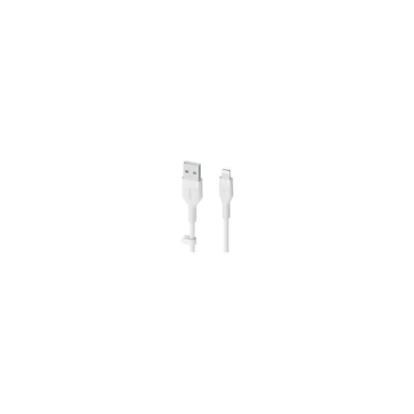 BELKIN-Cï¿½ble-USB-A-vers-Lightning-Silicon-1m-Blanc
