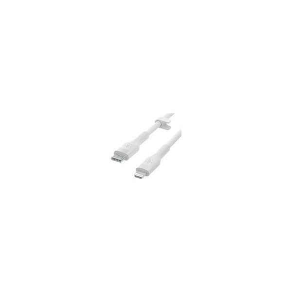 BELKIN-Cï¿½ble-USB-C-vers-Lightning-Silicon-2m-Blanc