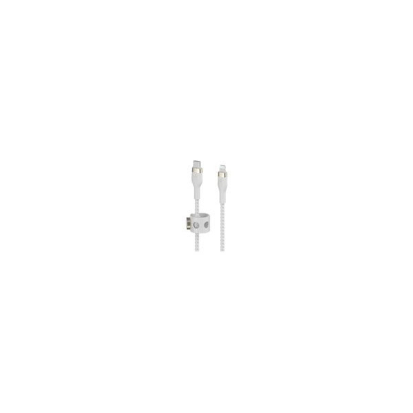 BELKIN-Cï¿½ble-USB-C-vers-lightning-Silicon-Trï¿½ssï¿½-1m-Blanc