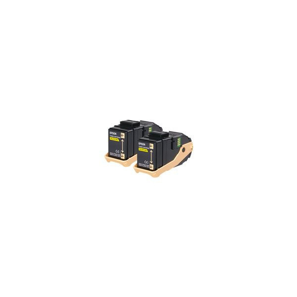 EPSON-AL-C9300N-cartouche-de-toner-jaune-capacitï¿½-standard-2-x-7.500-pages-pack-de-2